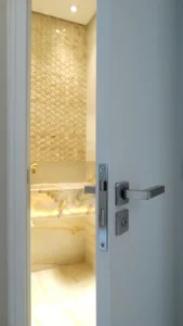 puertas para casa portall con Mango de acero inoxidable cepillado
