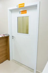 Puertas para hospital portall corrediza con visor